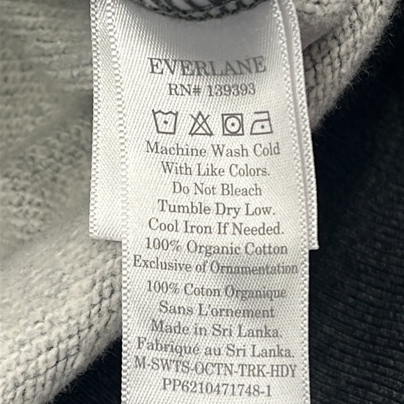 NWT Everlane Organic Cotton Gray Track Hoodie Unisex , XS, S, M - Picture 8 of 16